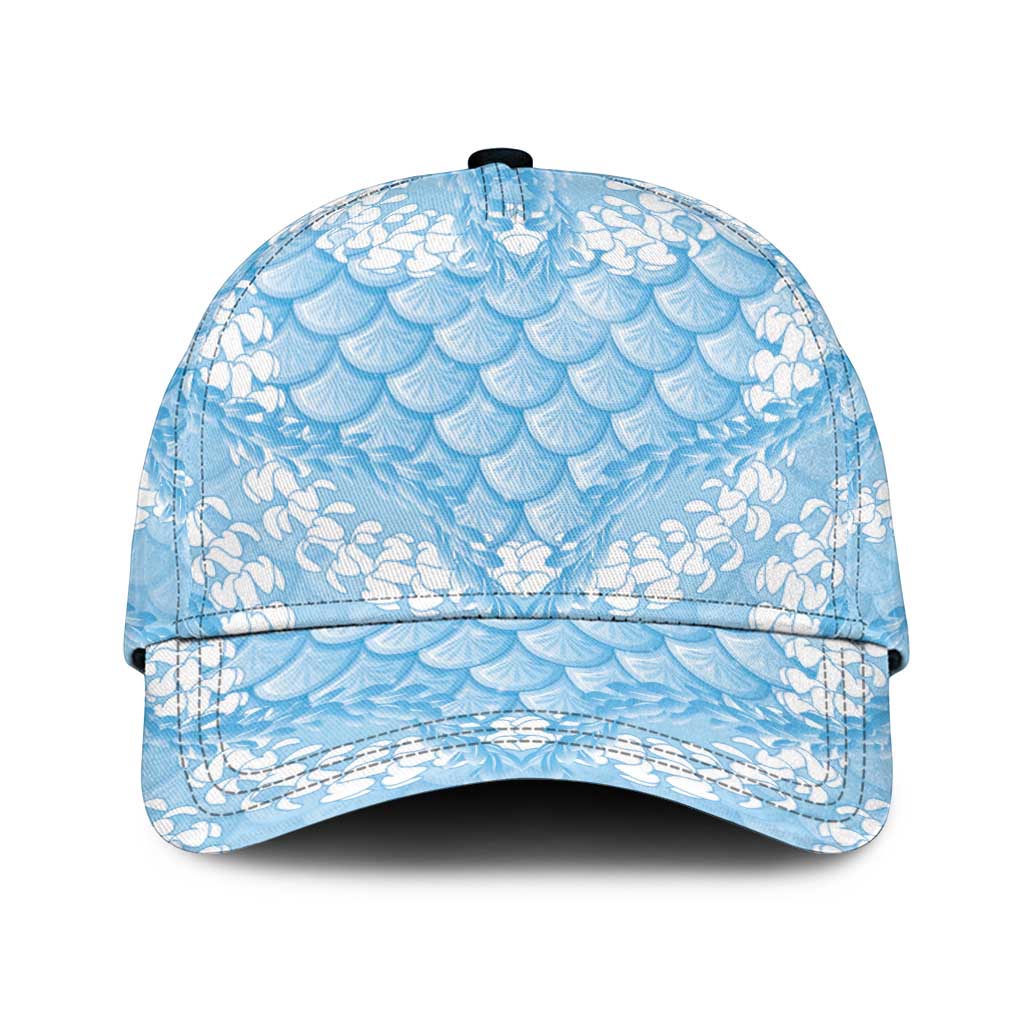 Baby Blue Mermaid Puakenikeni Maile Lei Classic Cap LT01 Universal Fit Blue - Polynesian Pride
