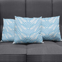 Baby Blue Mermaid Puakenikeni Maile Lei Pillow Cover LT01 - Polynesian Pride