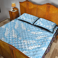 Baby Blue Mermaid Puakenikeni Maile Lei Quilt Bed Set LT01 - Polynesian Pride