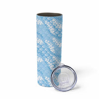 Baby Blue Mermaid Puakenikeni Maile Lei Skinny Tumbler LT01 - Polynesian Pride