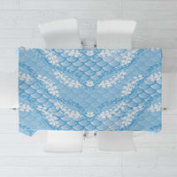 Baby Blue Mermaid Puakenikeni Maile Lei Tablecloth