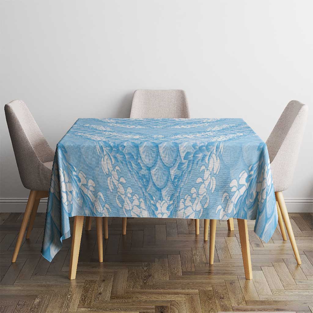 Baby Blue Mermaid Puakenikeni Maile Lei Tablecloth