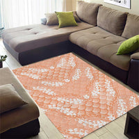 Apricot Mermaid Puakenikeni Maile Lei Area Rug LT01 - Polynesian Pride