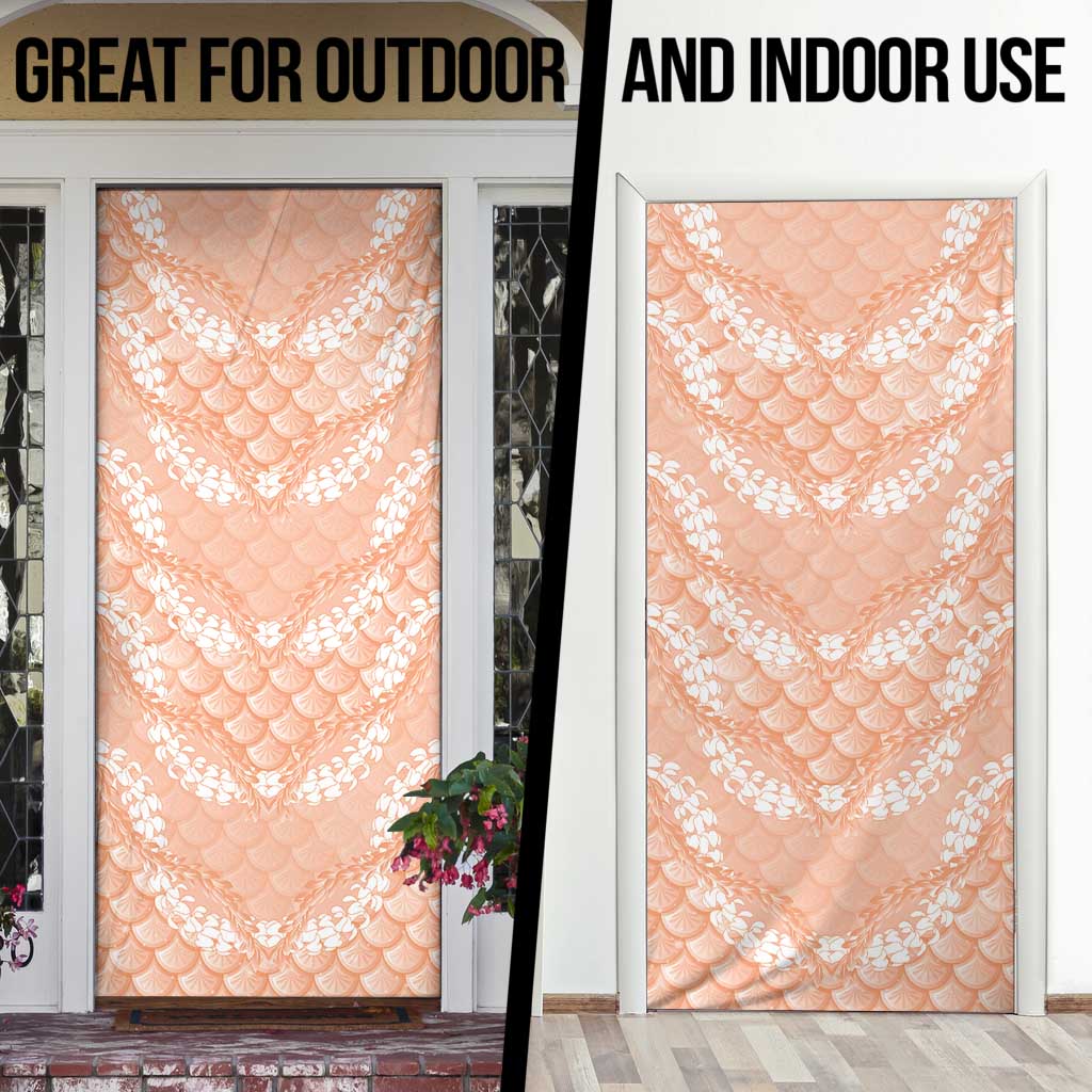 Apricot Mermaid Puakenikeni Maile Lei Door Cover