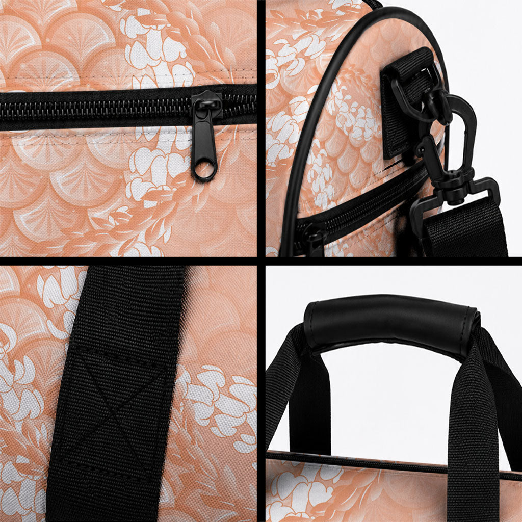 Apricot Mermaid Puakenikeni Maile Lei Duffle Bag LT01 - Polynesian Pride