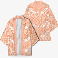 Apricot Mermaid Puakenikeni Maile Lei Kimono LT01 - Polynesian Pride