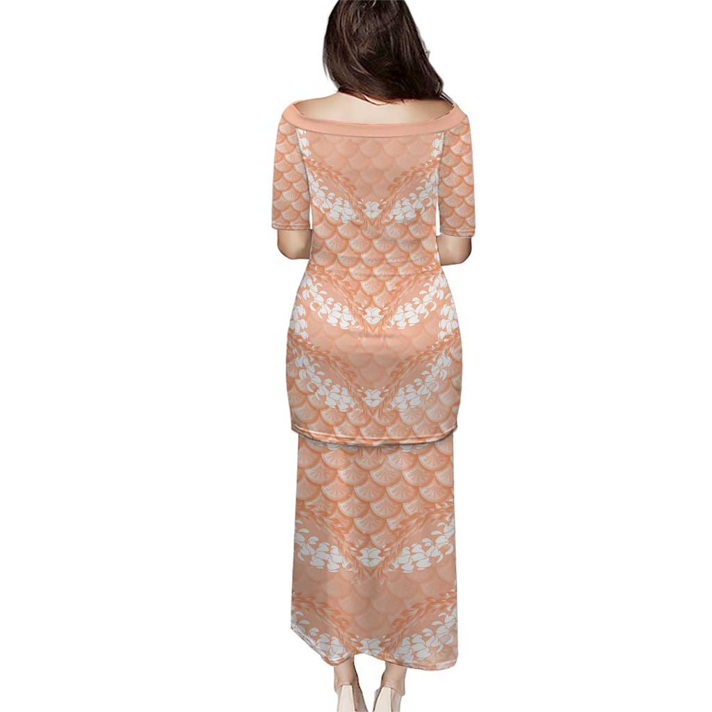 Apricot Mermaid Puakenikeni Maile Lei Puletasi