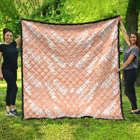 Apricot Mermaid Puakenikeni Maile Lei Quilt