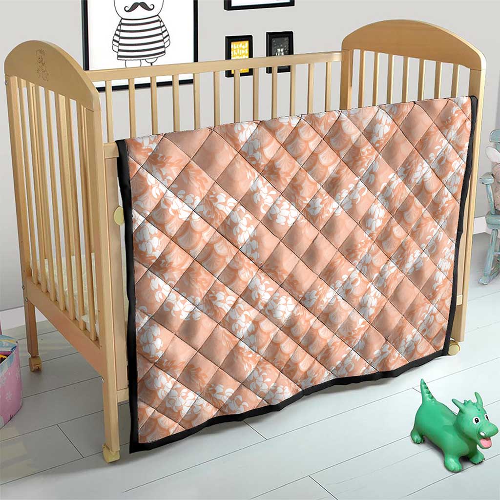 Apricot Mermaid Puakenikeni Maile Lei Quilt