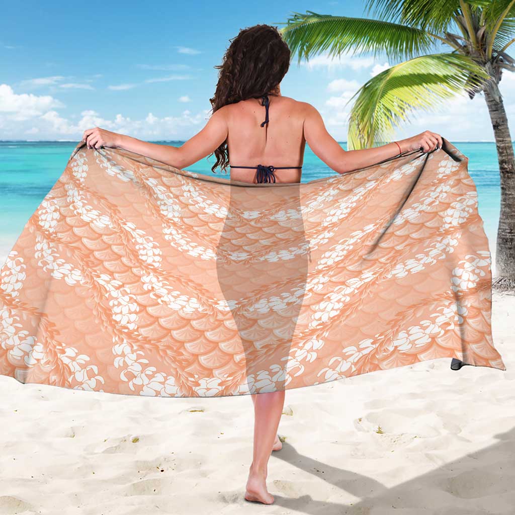 Apricot Mermaid Puakenikeni Maile Lei Sarong