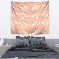 Apricot Mermaid Puakenikeni Maile Lei Tapestry