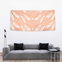 Apricot Mermaid Puakenikeni Maile Lei Tapestry