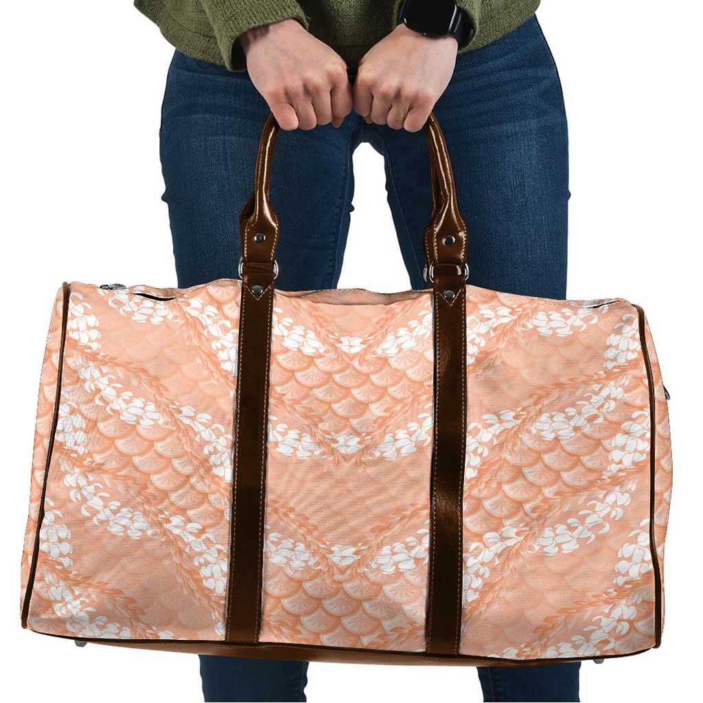 Apricot Mermaid Puakenikeni Maile Lei Travel Bag LT01 Apricot - Polynesian Pride
