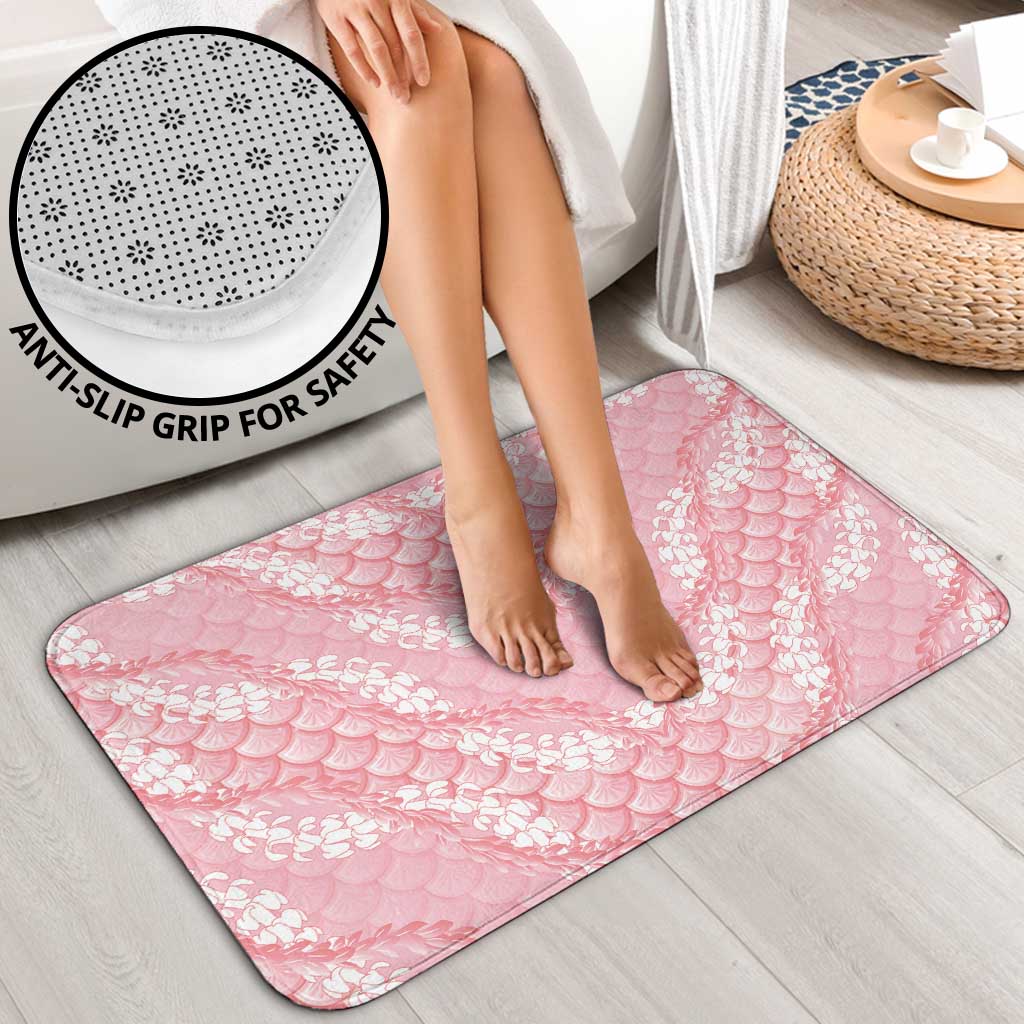 Soft Pink Mermaid Puakenikeni Maile Lei Bathroom Set LT01 - Polynesian Pride