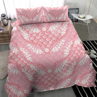 Soft Pink Mermaid Puakenikeni Maile Lei Bedding Set