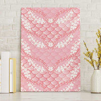 Soft Pink Mermaid Puakenikeni Maile Lei Canvas Wall Art LT01 Without Frame Pink - Polynesian Pride