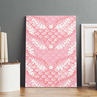 Soft Pink Mermaid Puakenikeni Maile Lei Canvas Wall Art LT01 - Polynesian Pride