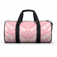 Soft Pink Mermaid Puakenikeni Maile Lei Duffle Bag