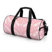 Soft Pink Mermaid Puakenikeni Maile Lei Duffle Bag
