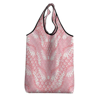 Soft Pink Mermaid Puakenikeni Maile Lei Grocery Bag LT01 - Polynesian Pride