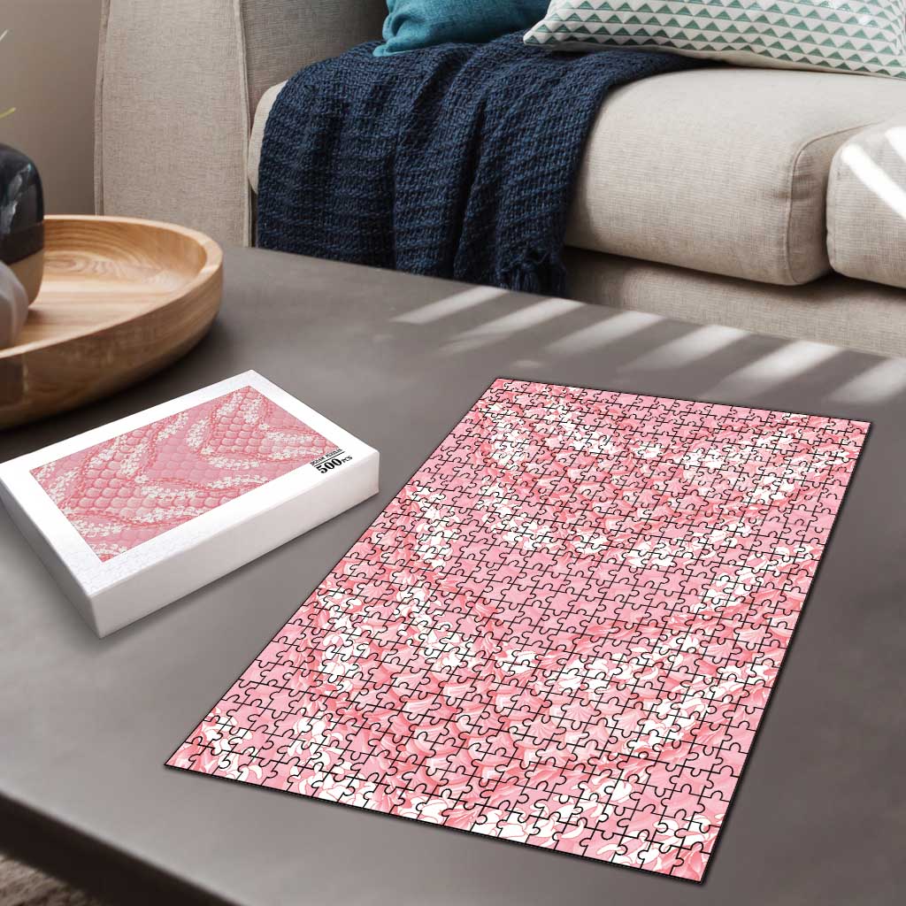 Soft Pink Mermaid Puakenikeni Maile Lei Puzzle LT01 - Polynesian Pride