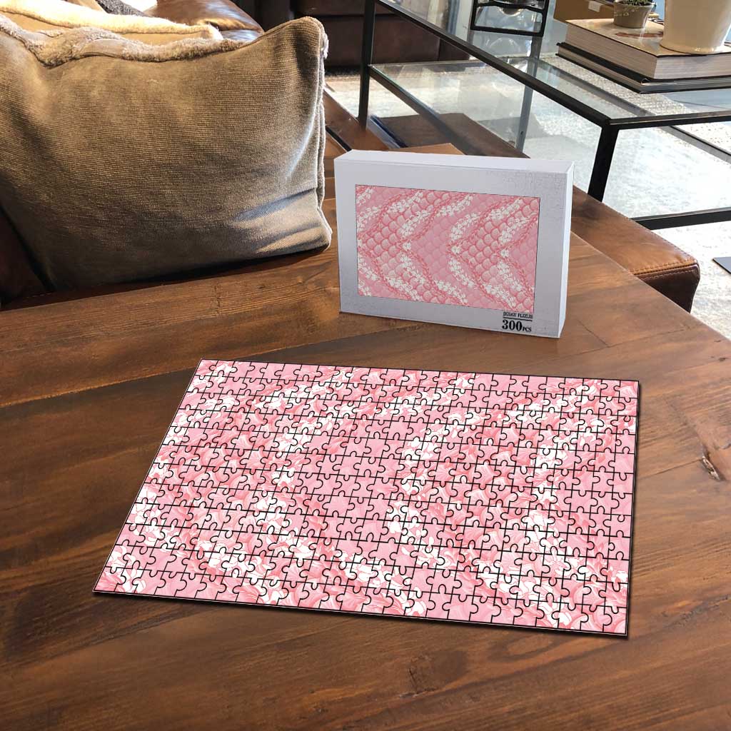 Soft Pink Mermaid Puakenikeni Maile Lei Puzzle LT01 - Polynesian Pride