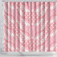 Soft Pink Mermaid Puakenikeni Maile Lei Shower Curtain LT01 - Polynesian Pride