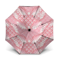 Soft Pink Mermaid Puakenikeni Maile Lei Umbrella LT01 One Size Folded 11.42 inch Opened Diameter 37.4 inch Pink - Polynesian Pride