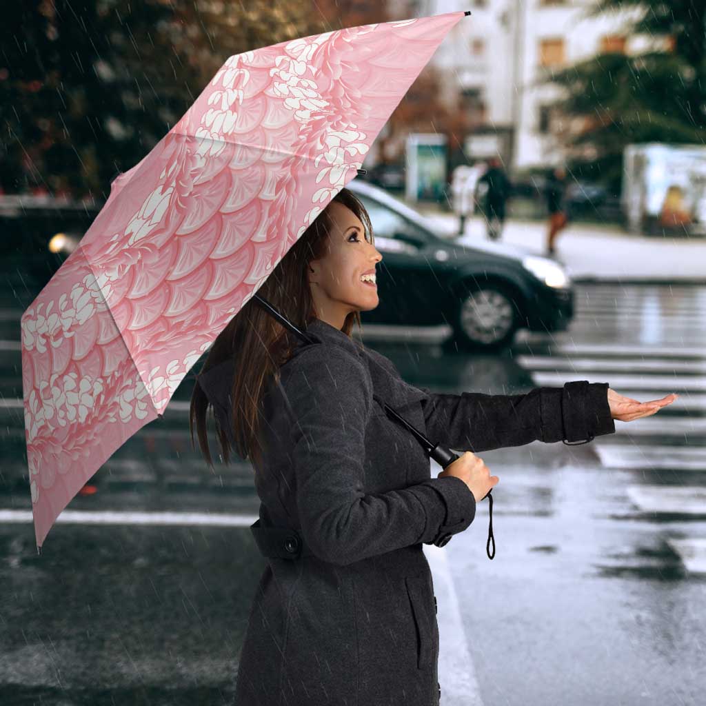 Soft Pink Mermaid Puakenikeni Maile Lei Umbrella LT01 - Polynesian Pride