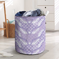 Lilac Mermaid Puakenikeni Maile Lei Laundry Basket LT01 Purple - Polynesian Pride