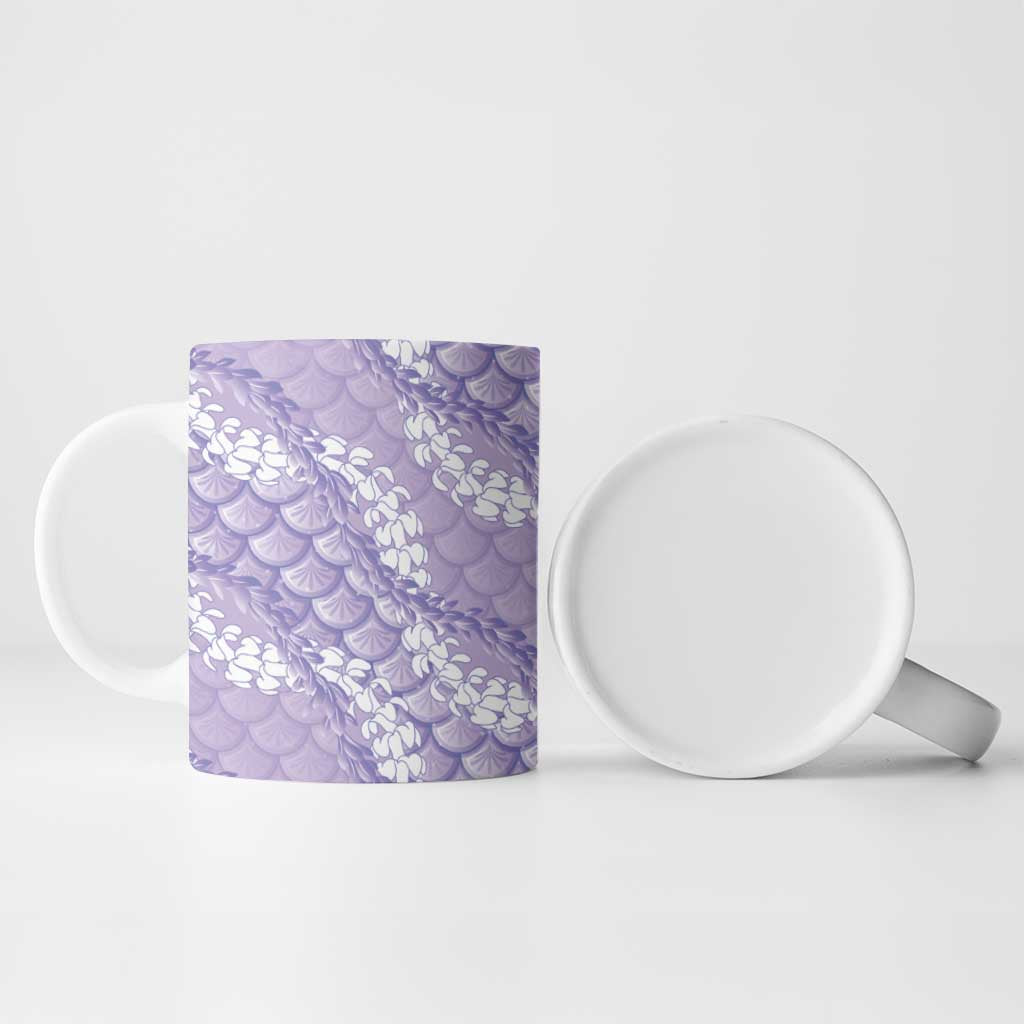 Lilac Mermaid Puakenikeni Maile Lei Ceramic Mug
