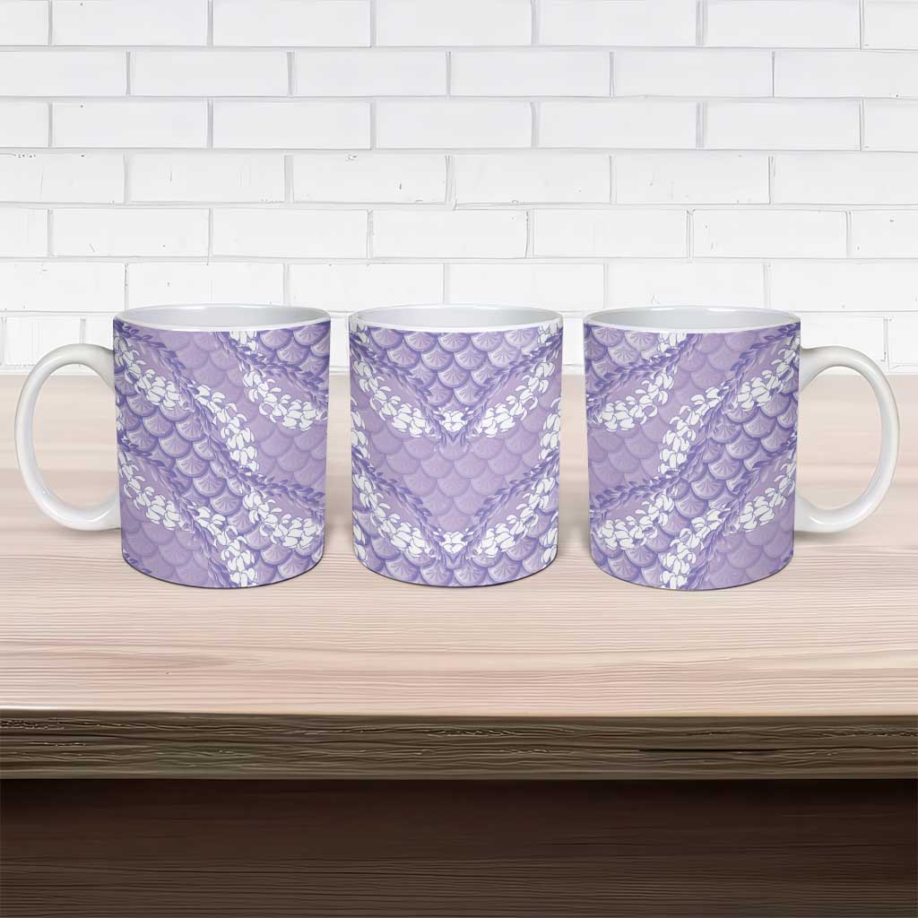 Lilac Mermaid Puakenikeni Maile Lei Ceramic Mug