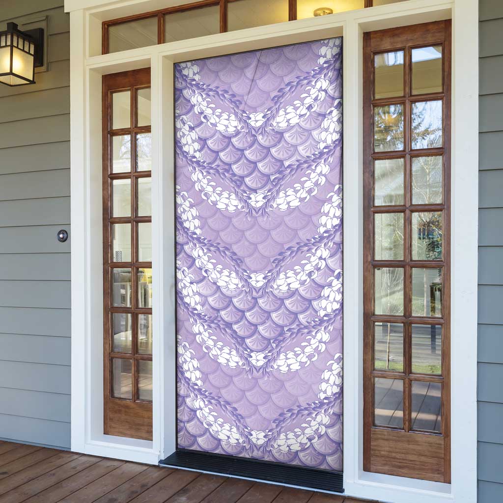 Lilac Mermaid Puakenikeni Maile Lei Door Cover LT01 - Polynesian Pride