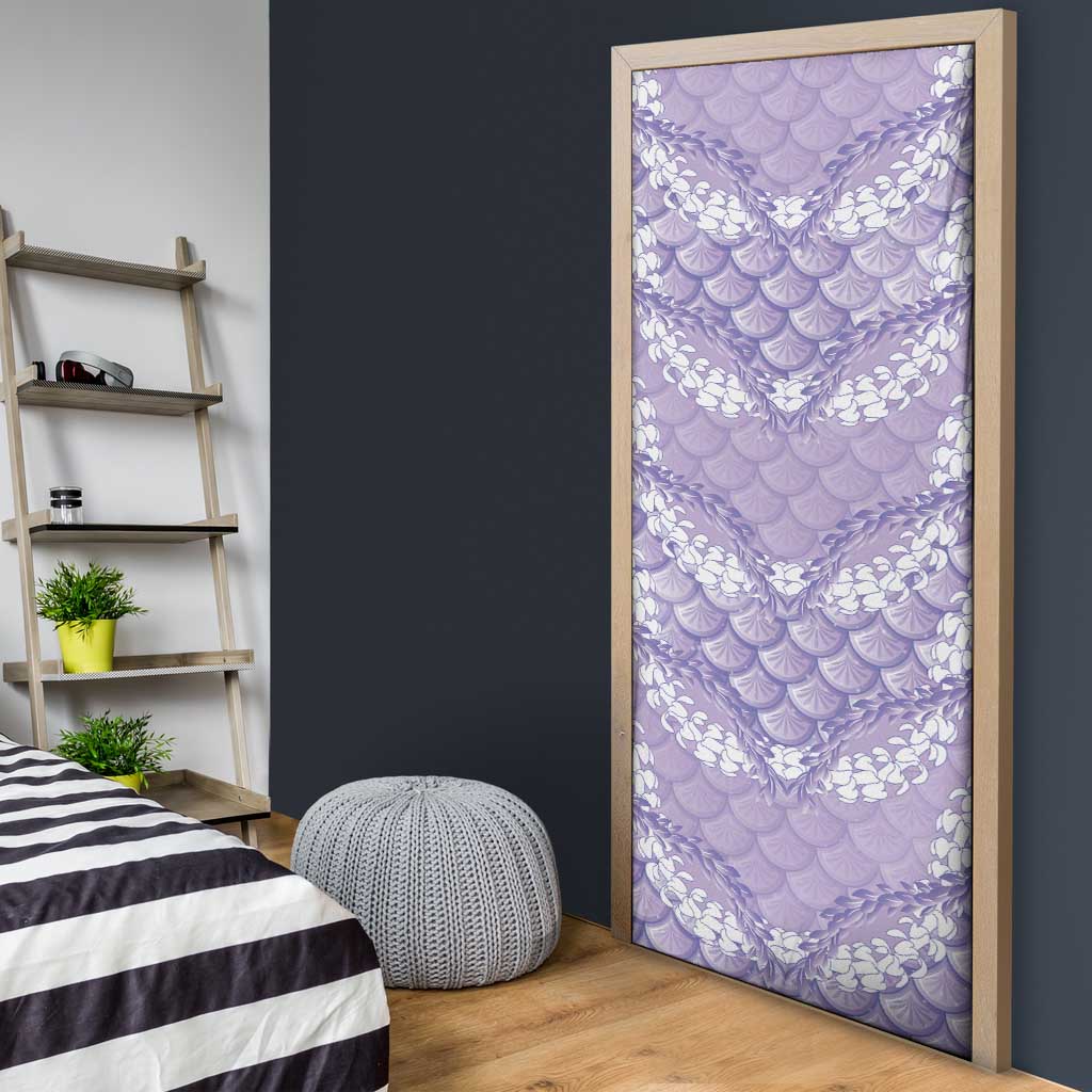 Lilac Mermaid Puakenikeni Maile Lei Door Cover LT01 - Polynesian Pride