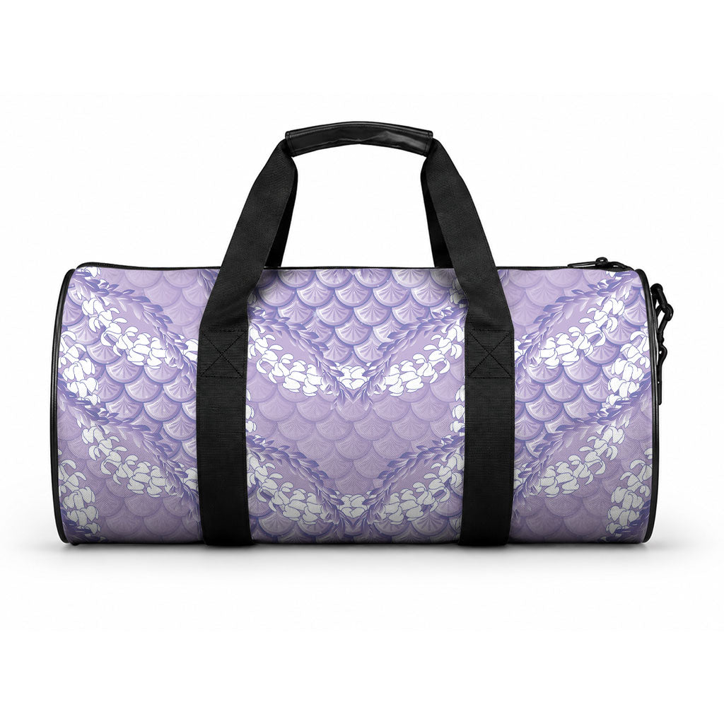 Lilac Mermaid Puakenikeni Maile Lei Duffle Bag