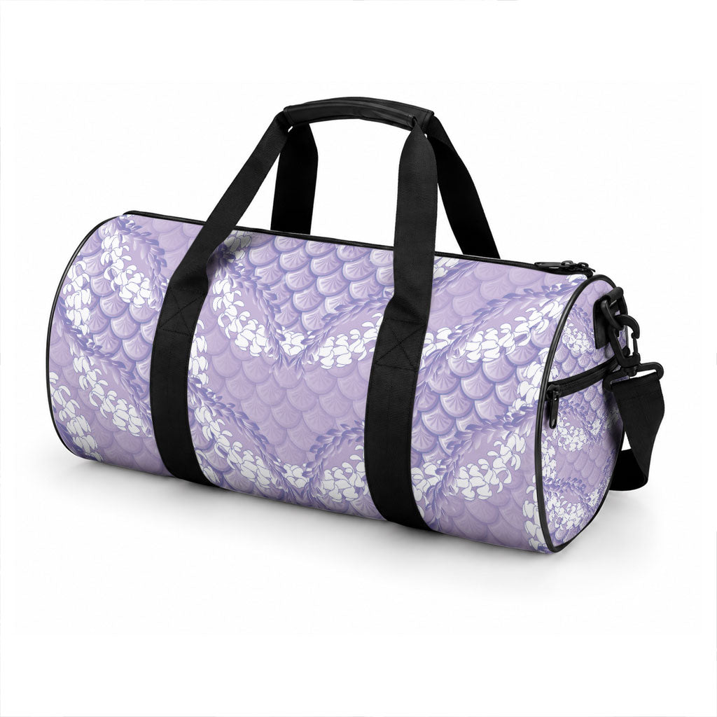 Lilac Mermaid Puakenikeni Maile Lei Duffle Bag