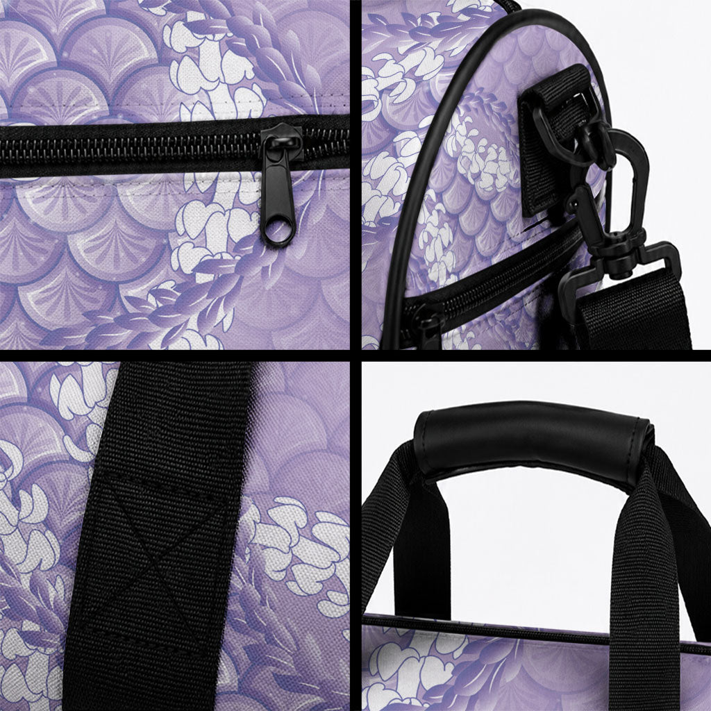 Lilac Mermaid Puakenikeni Maile Lei Duffle Bag