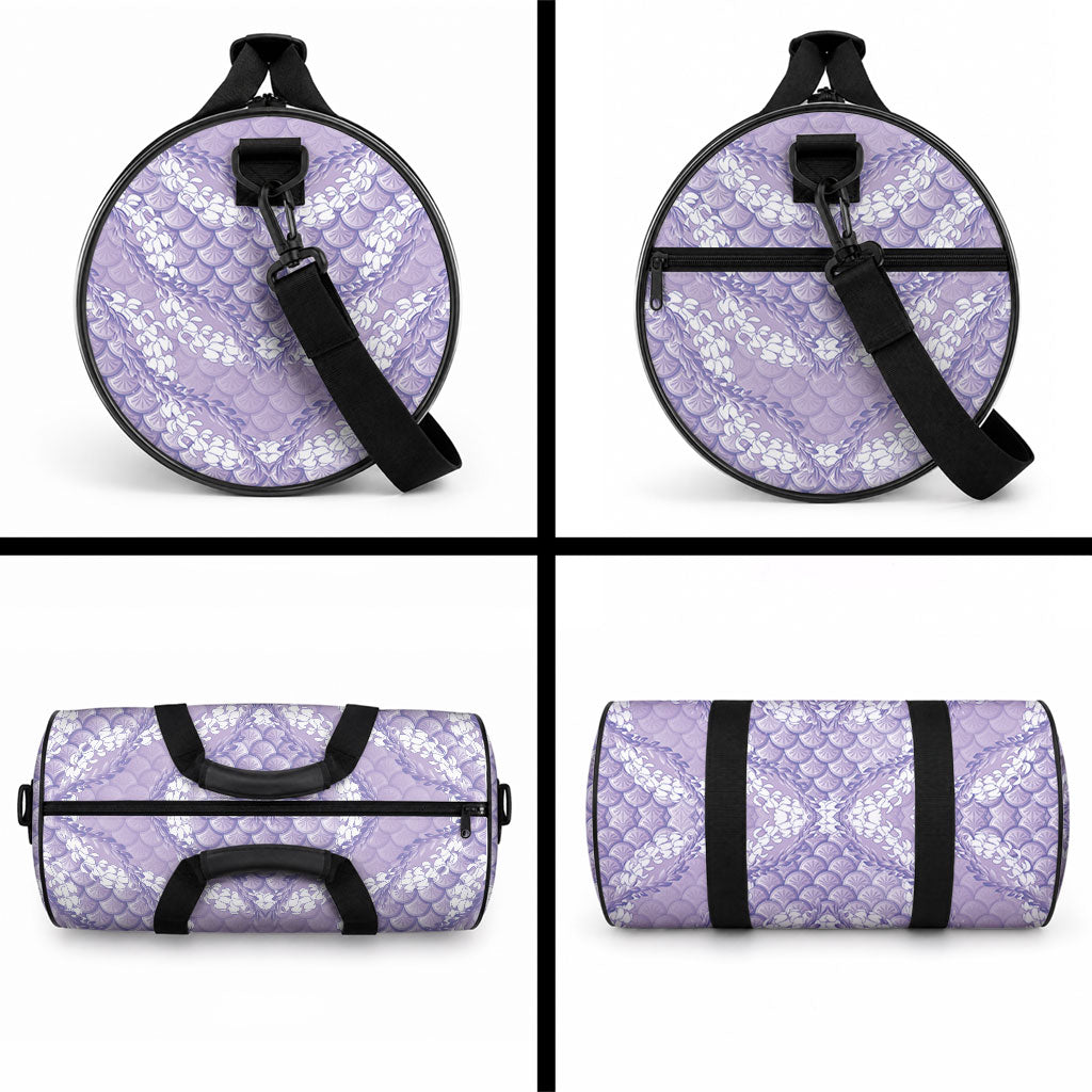 Lilac Mermaid Puakenikeni Maile Lei Duffle Bag