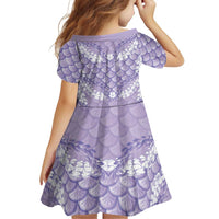 Lilac Mermaid Puakenikeni Maile Lei Family Matching Off Shoulder Short Dress and Hawaiian Shirt LT01 - Polynesian Pride