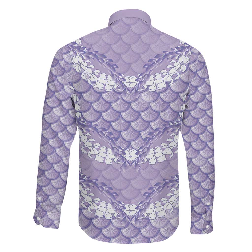 Lilac Mermaid Puakenikeni Maile Lei Family Matching Summer Maxi Dress and Hawaiian Shirt LT01 - Polynesian Pride