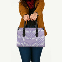 Lilac Mermaid Puakenikeni Maile Lei Leather Bag