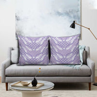 Lilac Mermaid Puakenikeni Maile Lei Pillow Cover