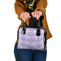 Lilac Mermaid Puakenikeni Maile Lei Shoulder Handbag