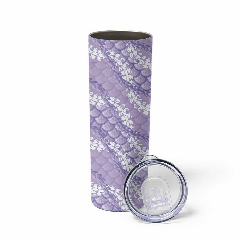 Lilac Mermaid Puakenikeni Maile Lei Skinny Tumbler LT01 - Polynesian Pride