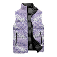 Lilac Mermaid Puakenikeni Maile Lei Sleeveless Puffer Jacket