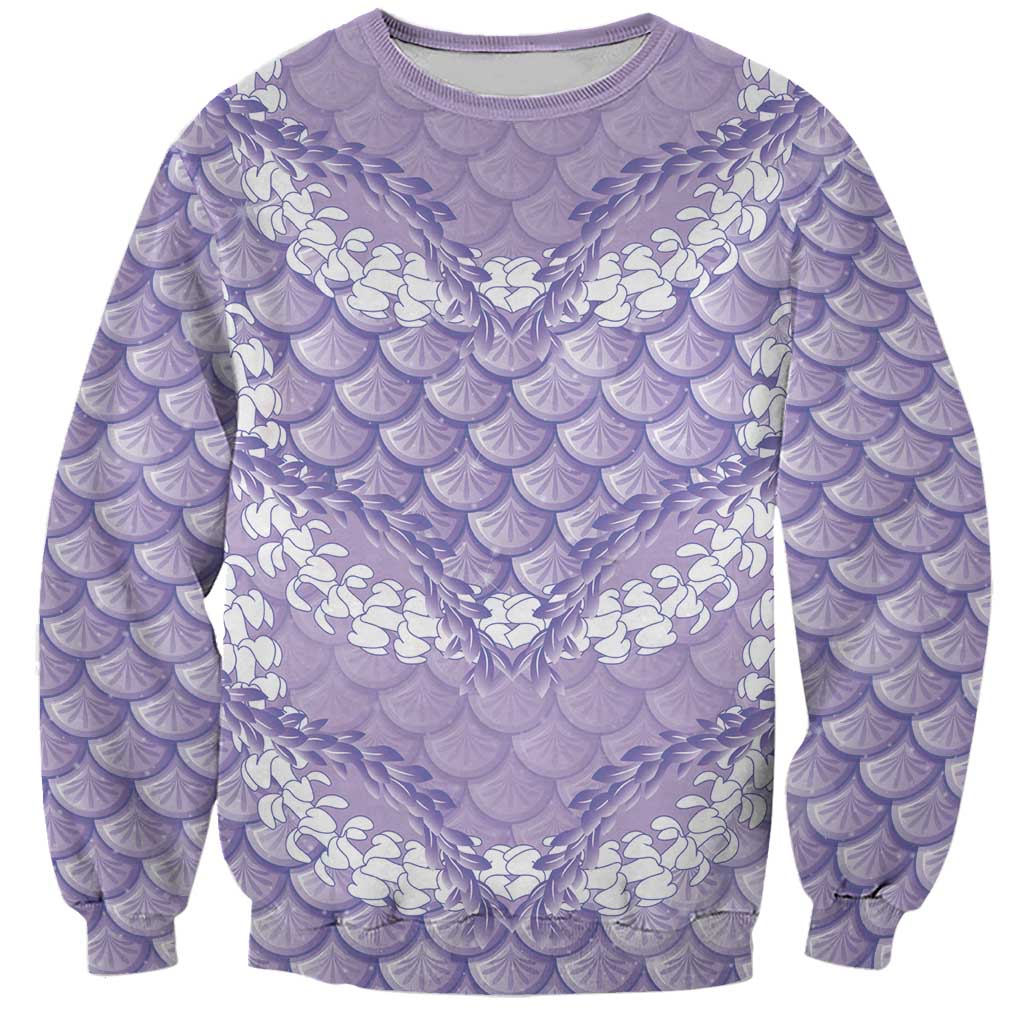 Lilac Mermaid Puakenikeni Maile Lei Sweatshirt