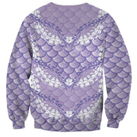 Lilac Mermaid Puakenikeni Maile Lei Sweatshirt