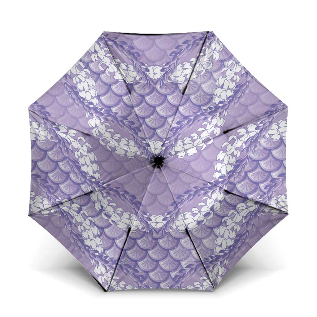 Lilac Mermaid Puakenikeni Maile Lei Umbrella LT01 One Size Folded 11.42 inch Opened Diameter 37.4 inch Purple - Polynesian Pride