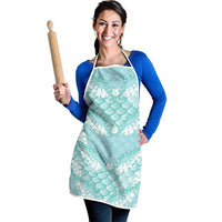 Light Turquoise Mermaid Puakenikeni Maile Lei Apron