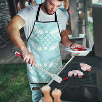 Light Turquoise Mermaid Puakenikeni Maile Lei Apron